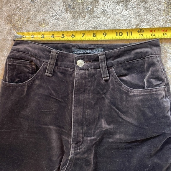 Claudio Agnelli Treviso Brown Velvet Ankle Pant - Picture 10 of 13